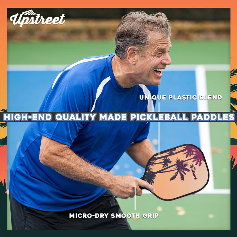 Upstreet Graphite Pickleball Paddle Set | Gold Blue Silver Glitter Cheetah Snakeskin Tiger | Pickleball Rackets Include Padded Cover, Lightweight Honeycomb Composite Pickleball Paddles for Women & Men - Image 2